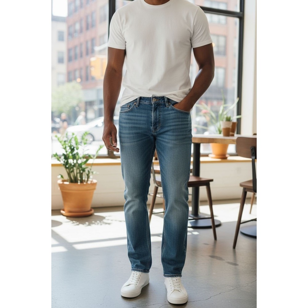 Levis 514 Jeans Mens 34x34 Blue Denim Medium Wash Straight Fit Casual Everyday